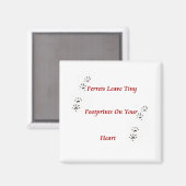 Magnet des empreintes de furet (Recto/Verso)
