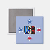 Magnet des étoiles patriotiques (Recto/Verso)