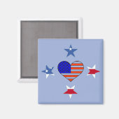 Magnet des étoiles patriotiques (Recto/Verso)