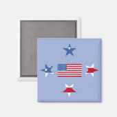 Magnet des étoiles patriotiques (Recto/Verso)