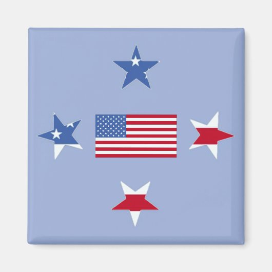 Magnet des étoiles patriotiques (Devant)