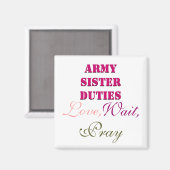 MAGNET DES FONCTIONS DE SOEUR DE L'ARMÉE (Recto/Verso)