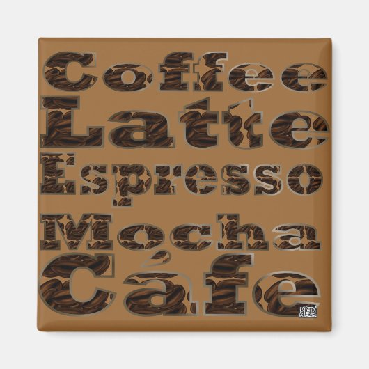 Magnet des mots de café (Devant)