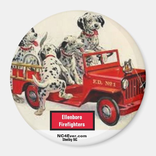 Magnet des pompiers d'Ellenboro (Devant)