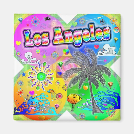 Magnet des saisons Quadro de Los Angeles (Devant)