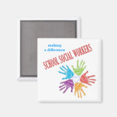 Magnet des travailleurs sociaux scolaires (Recto/Verso)
