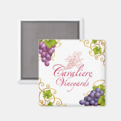 Magnet des vignobles de Cavaliere (Recto/Verso)