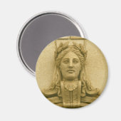 Magnet - Détails de l'architecture - Tête féminine (Recto/Verso)