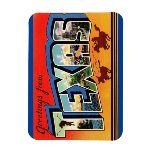 Magnet d'état du Texas (Vertical)