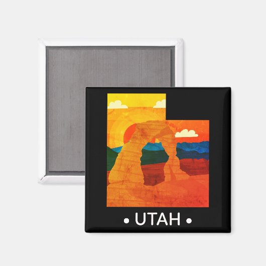 Magnet d'état vintage de l'Utah (Recto/Verso)
