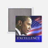 Magnet d'excellence du président Barack Obama (Recto/Verso)