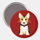 Magnet d'Halloween Corgi Vampire (Recto/Verso)