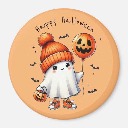 Magnet d'Halloween joyeux pour le fantôme (Devant)