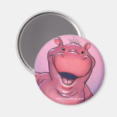 Magnet d'hippopotame mignon (Recto/Verso)