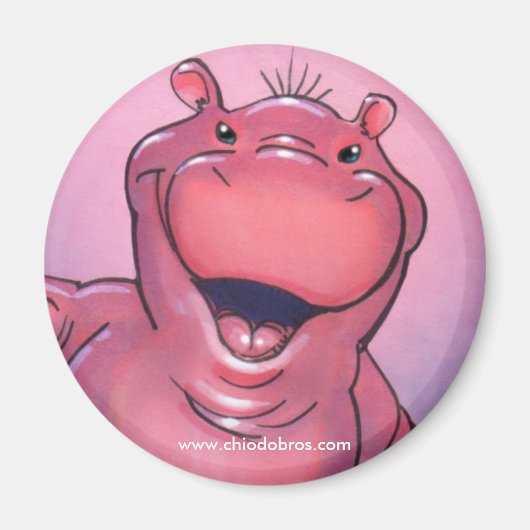Magnet d'hippopotame mignon (Devant)