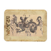 Magnet d'histoire de l'art japonais du Dragon vint (Horizontal)