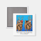 Magnet d'Humour de Noël de l'étouffement drôle (Recto/Verso)