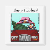 Magnet d'Humour de Noël de l'étouffement drôle (Devant)