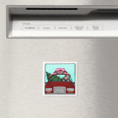 Magnet d'Humour de Noël de l'étouffement drôle (In Situ (Lave-vaisselle))