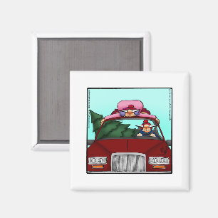 Magnet d'Humour de Noël de l'étouffement drôle