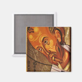 Magnet d'icônes orthodoxes St John Chrysostom (Recto/Verso)