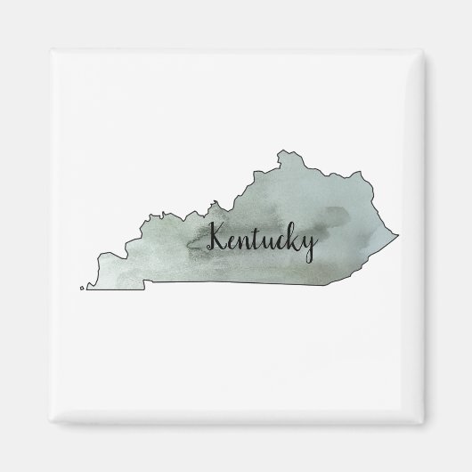 Magnet d'illustration de l'État du Kentucky (Devant)