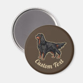 Magnet d'illustration Gordon Setter (Recto/Verso)