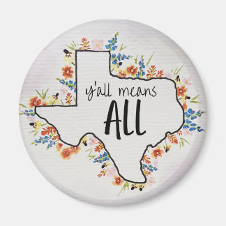Magnet d'inclusion des Fleurs sauvages du Texas