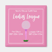 Magnet d'information de la Ligue des femmes de gol (Devant)