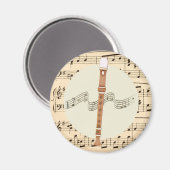 Magnet d'instruments de musique et de partitions (Recto/Verso)