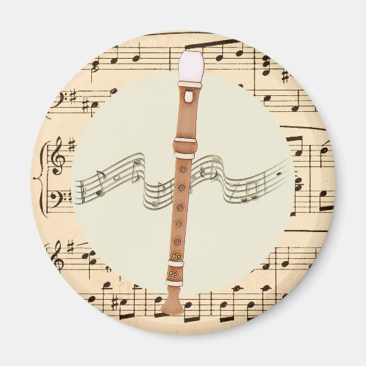 Magnet d'instruments de musique et de partitions (Devant)