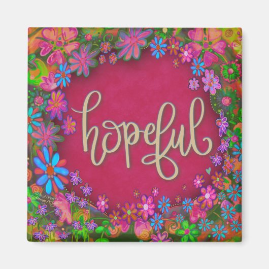 Magnet d'intelligence inspirationnelle optimiste (Devant)