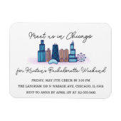Magnet d'invitation Bachelorette de Chicago (Horizontal)