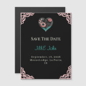 Magnet d'invitation de mariage "Sauvez la date" (Devant / Derrière)