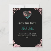 Magnet d'invitation de mariage "Sauvez la date" (Recto)