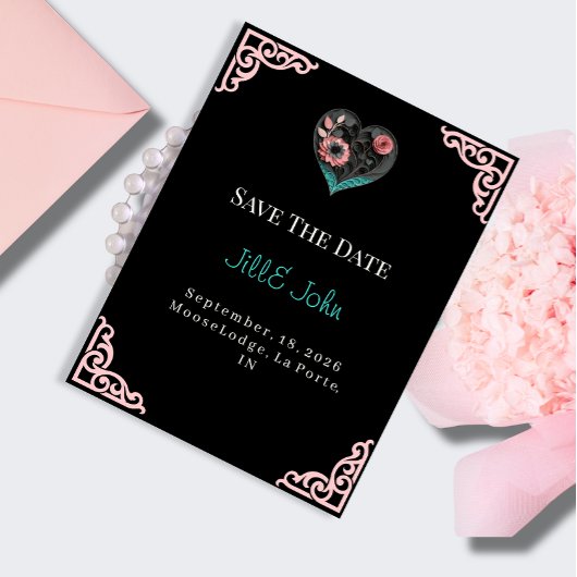 Magnet d'invitation de mariage "Sauvez la date"