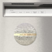 Magnet d'invitation de mariage sur la plage à sauv (In Situ (Lave-vaisselle))