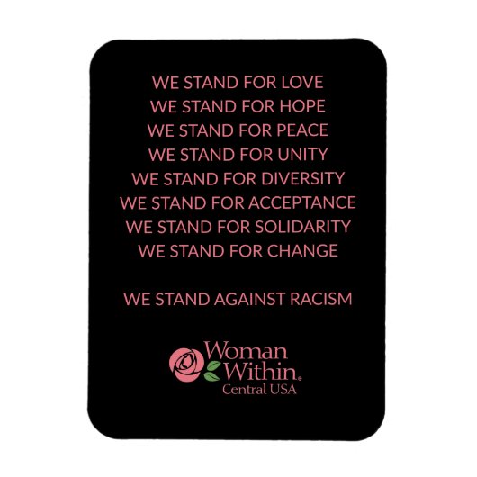 Magnet Diversity Statement Woman in Central Magneet (Verticaal)