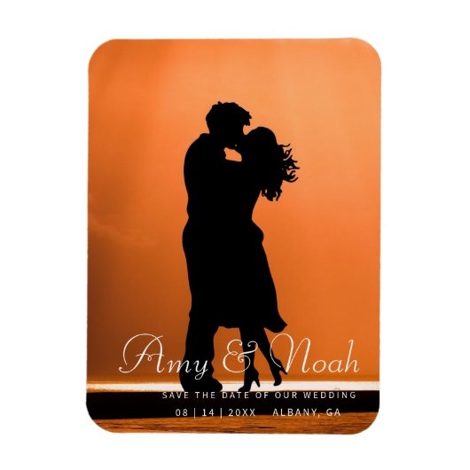 Magnet DIY "Save The Date" personnalisé avec photo (Vertical)
