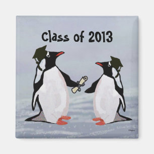 Magnet d'obtention du diplôme de pingouin