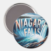 Magnet d'oeuvres acryliques de Niagara Falls (Recto/Verso)