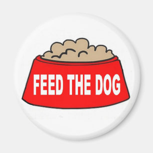 Magnet Dog Food Bowl Red Feed The Dog Magneet