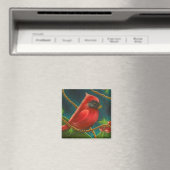 MAGNET D'OISEAU CARDINAIRE ROUGE (In Situ (Lave-vaisselle))