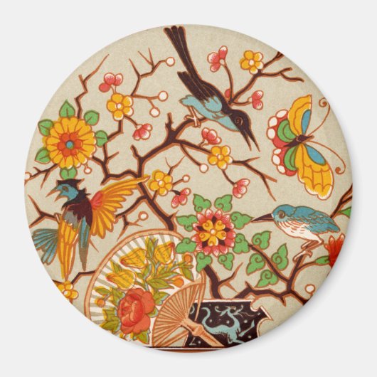 Magnet d'oiseaux et de papillons (Devant)