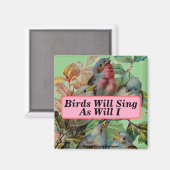 Magnet d'oiseaux victoriens (Recto/Verso)