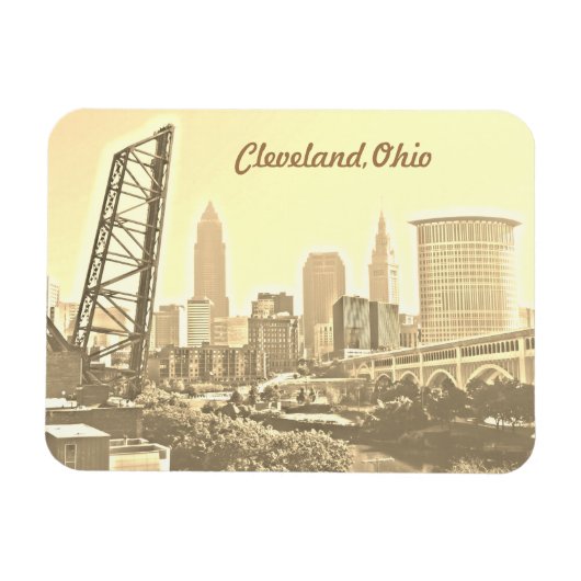 Magnet d'or de Cleveland Morning (Horizontal)