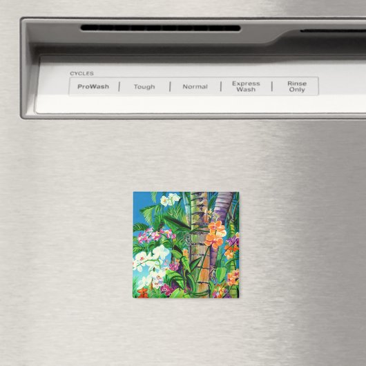 Magnet d'orchidées tropicales d'Hawaii (In Situ (Lave-vaisselle))