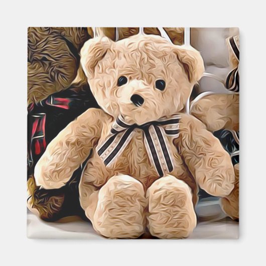 Magnet d'ours en peluche (Devant)