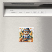 Magnet d'ours en peluche de Thanksgiving (In Situ (Lave-vaisselle))