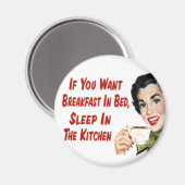 Magnet - Drôle Retro Petit-déjeuner de la femme de (Recto/Verso)